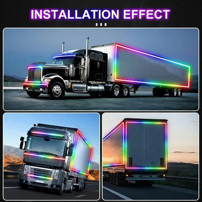 Truck Singal Night Driving Safety Warning RGB Colorful Flashing