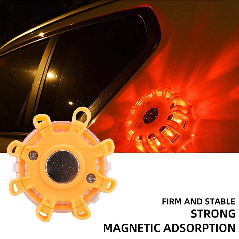 1PCS 8LED Flares Emergency Roadside Safety Beacon Disc Flashing