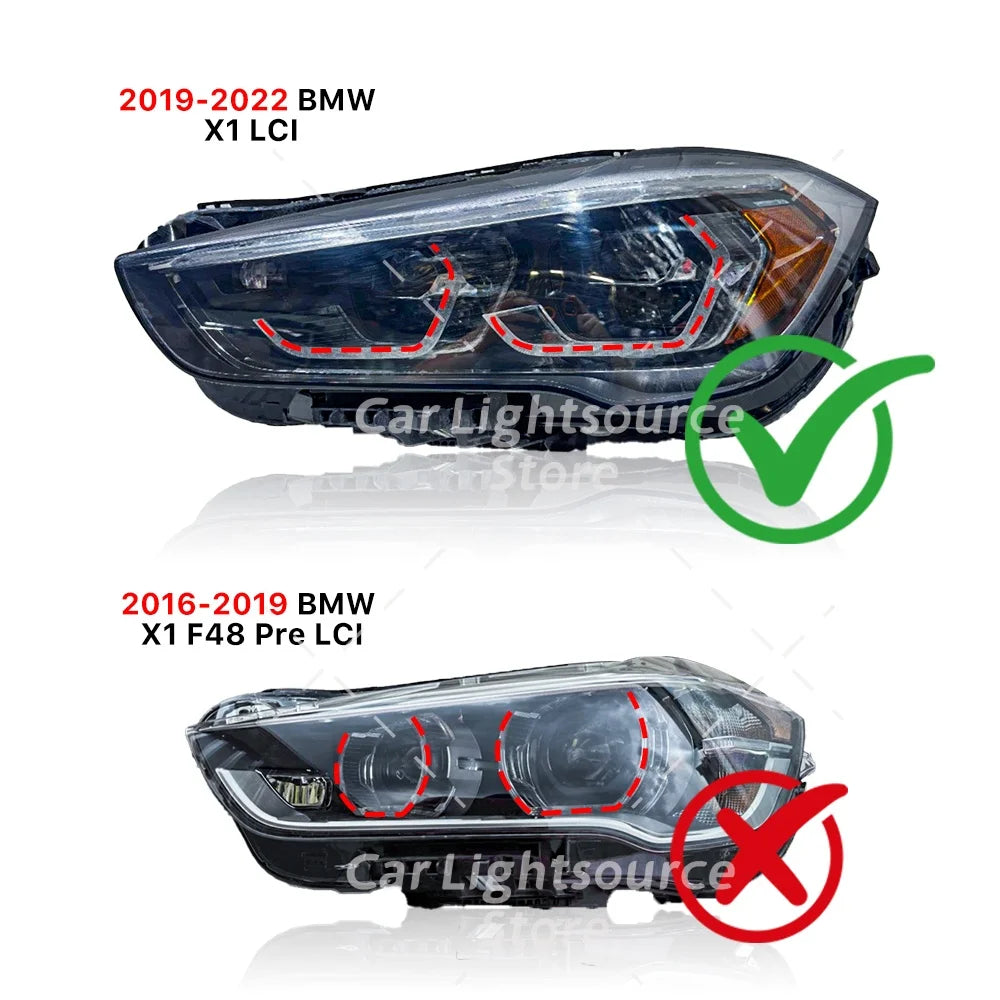 For BMW X1 F48 F49 Lci Yellow Drl Boards Lightsource 2019 2020