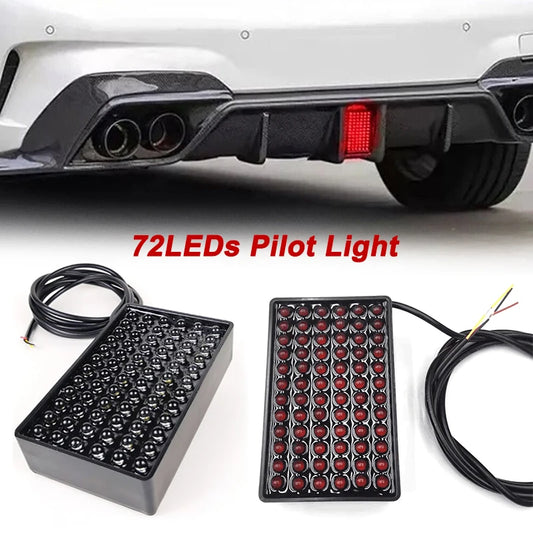 For BMW 1PC 12V 72LED Brake F1 Pilot Rear Bumper Benz
