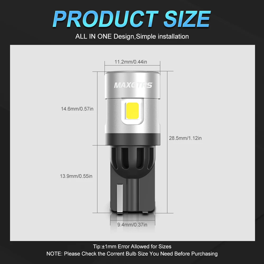 2X Two Color Switch T10 W5W Side Interior 12V