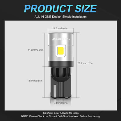 2X Two Color Switch T10 W5W Side Interior 12V