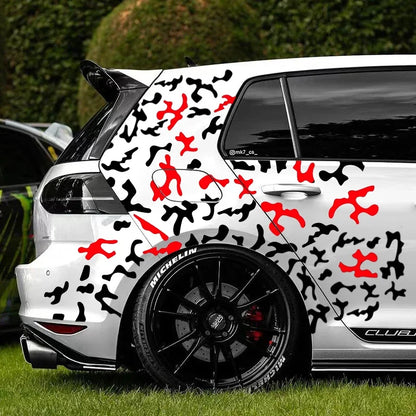 Camouflage Stickers Racing Camo Decals Refit Both Sides Body