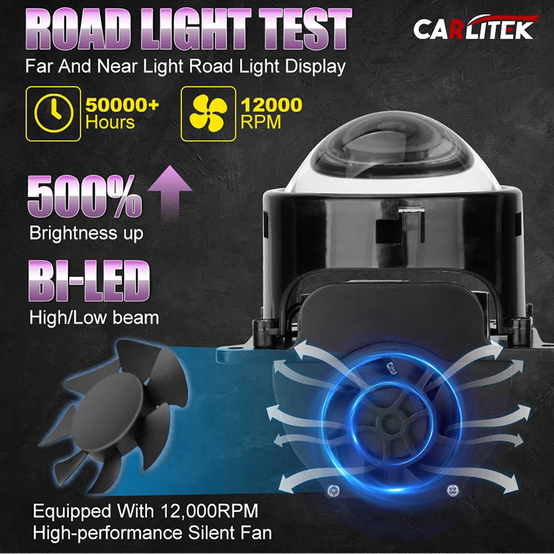 2PCS 3.0 Inch Bi Projector Lens Halo H4 H7