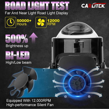 2PCS 3.0 Inch Bi Projector Lens Halo H4 H7