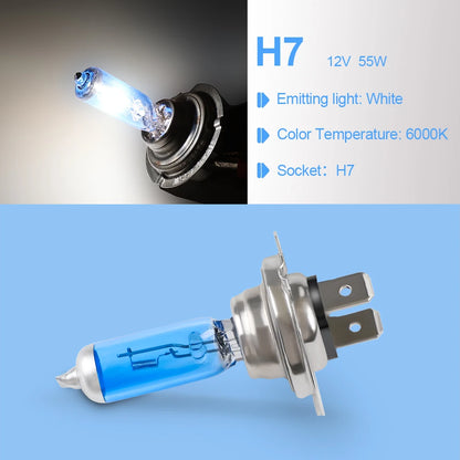 H1 H4 H7 H8 H11 9005 HB3 55W Headlight