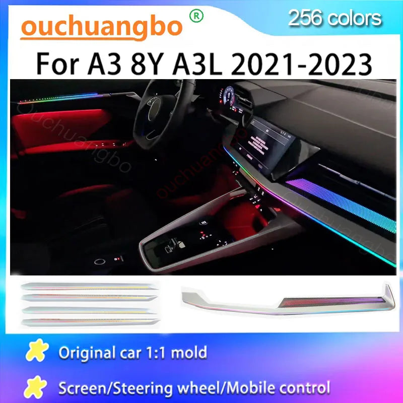 For A3 8Y RS3 A3L 2021-2024 Ouchuangbo Ambient Ambiance Lighting