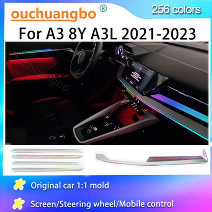 For A3 8Y RS3 A3L 2021-2024 Ouchuangbo Ambient Ambiance Lighting