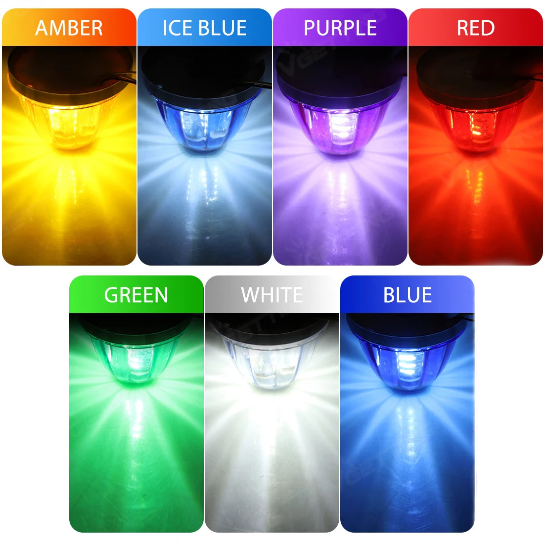 4PC Lorry Truck Side Watermelon 30LED 360 Rotating Safety