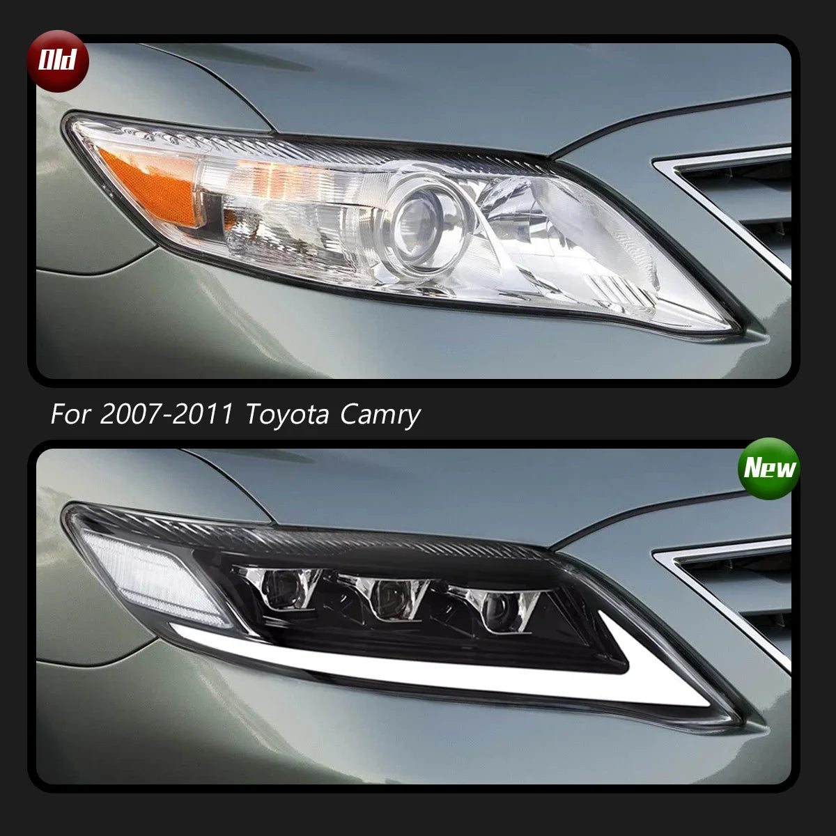 For Toyota Us Camry Headlights 2007-2011 Upgrade Modified Drl