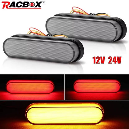 For Motorcycle Utv 4X4 24V 12V Van Truck 34LED Turn Signals Rear