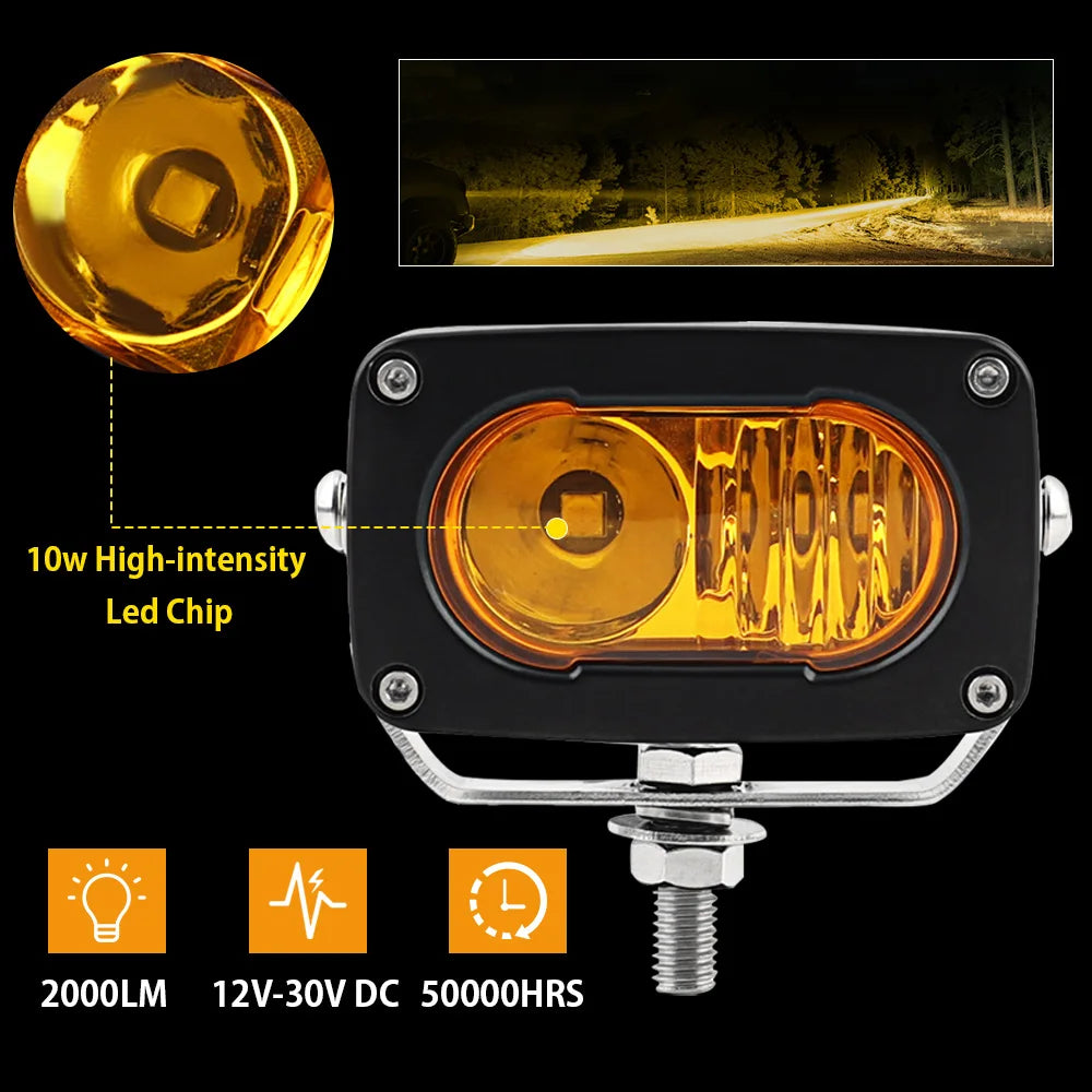 For Pickup Offroad 4X4 20W Work Pods Daytime Driving Fog Inch