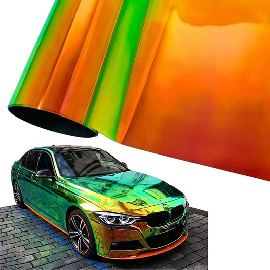 Pet Colorful Neon Rainbow Chrome Glossy Green Gold Vinyl