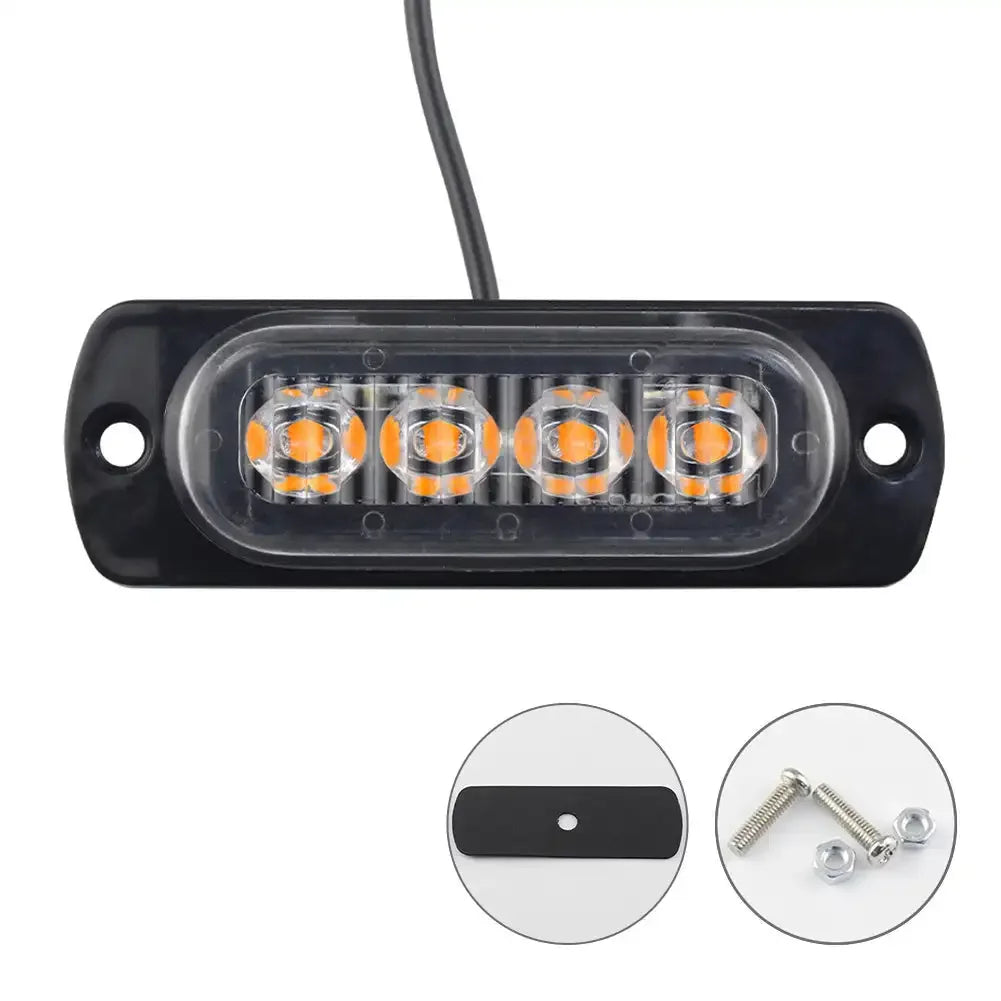 12V 24V 4leds Warning Grill Breakdown Truck Trailer Beacon