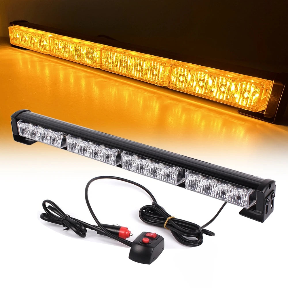 Amber 16LED Emergency Strobe Bar Sections Flashing Beacon