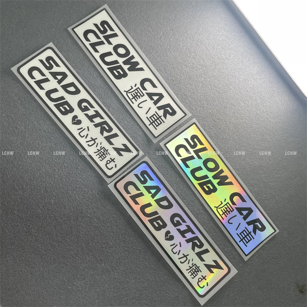 Slow Club Stickers Sad Girls Decal Motor Window Body