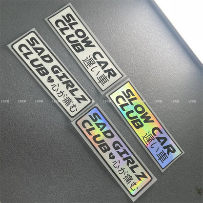 Slow Club Stickers Sad Girls Decal Motor Window Body