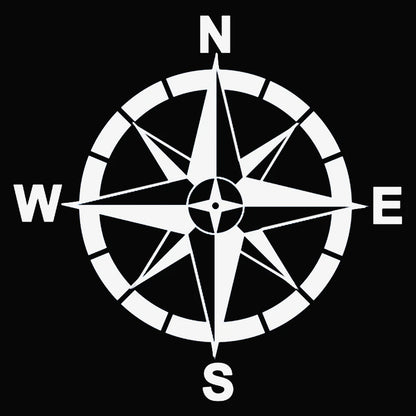 Lykx Fashion Compass Nautical Ship Window Wall Sticker Pvc