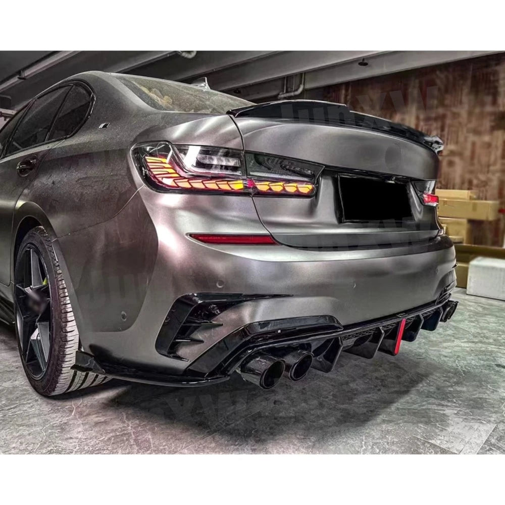 For BMW 3 Series G20 G28 Jxwancf Rear Lip Diffuser Splitters M