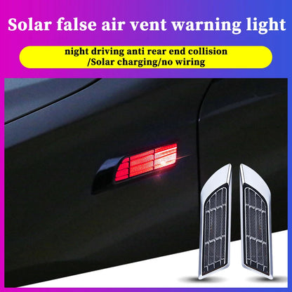 For Decoration Solar Powered Flashing Lights Fake Air Vents Cars