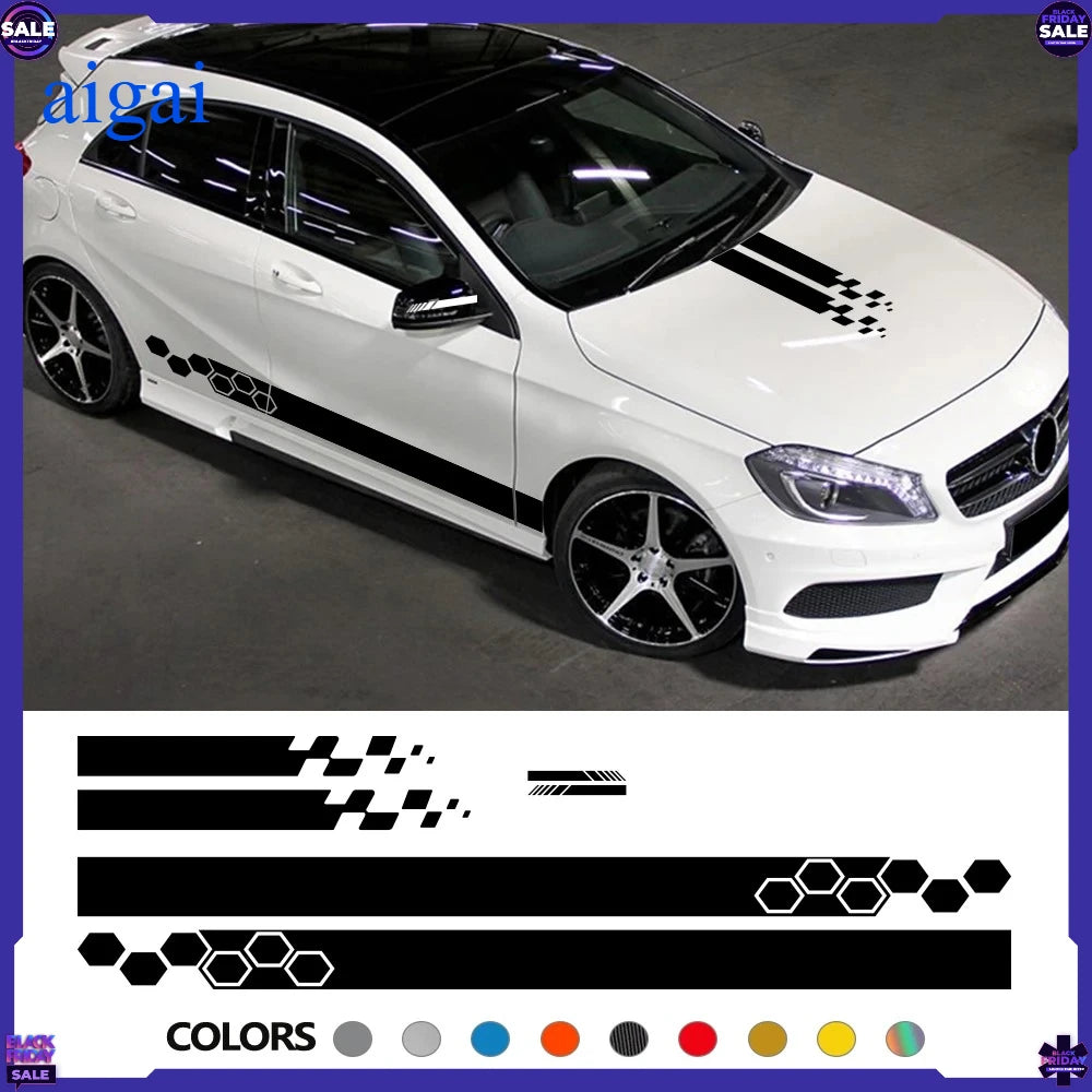For Audi BMW Mercedes Ford VW Hood Engine Stickers Tuning Racing