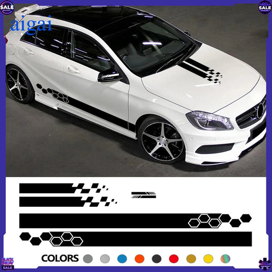 For Audi BMW Mercedes Ford VW Hood Engine Stickers Tuning Racing