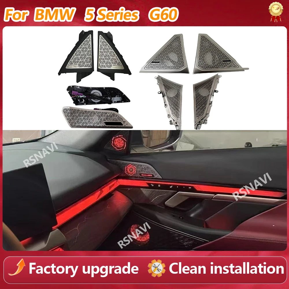 For BMW 5 Series G60 Speaker Cover RGB Tweeter Midrange Hifi