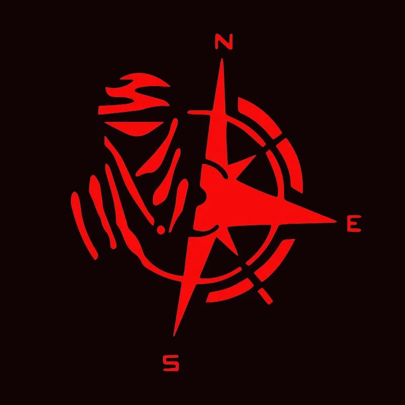 Sticker Creative Design Personality Fashion Compass