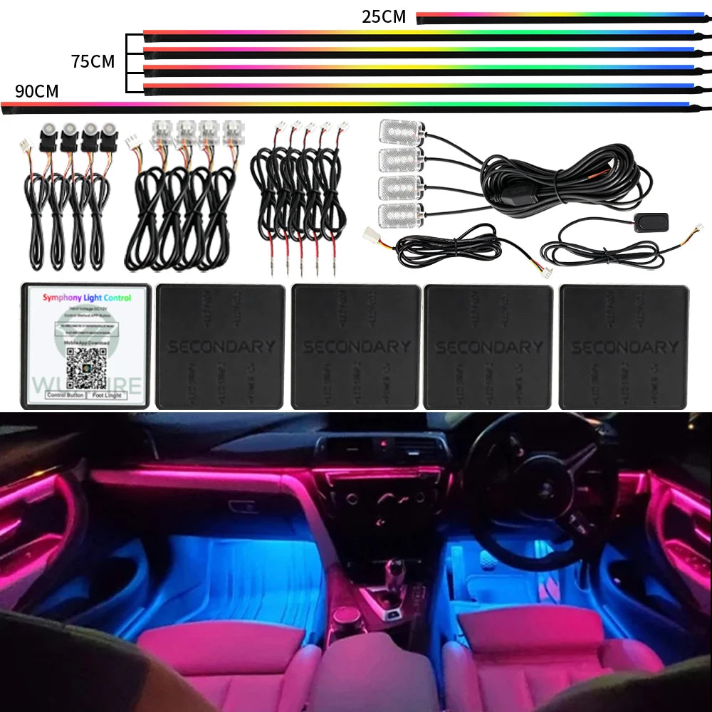 Symphony Streamer Ambient Interior Full Color RGB Neon Acrylic