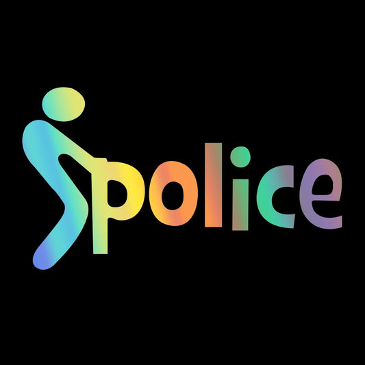Creative Police Pattern Stickers Decals Waterproof Scratches
