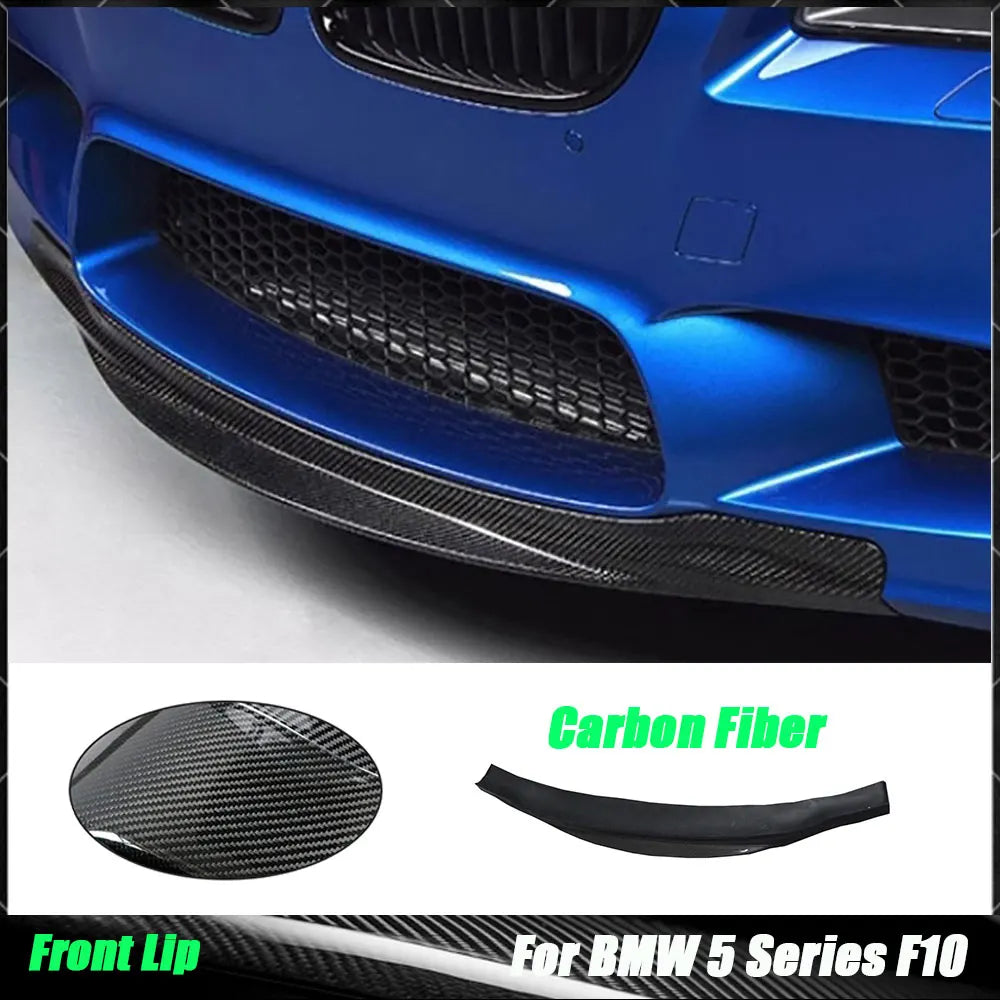 For BMW 5 Series F10 M5 Carbon Fiber Front Bumper Lip Chin