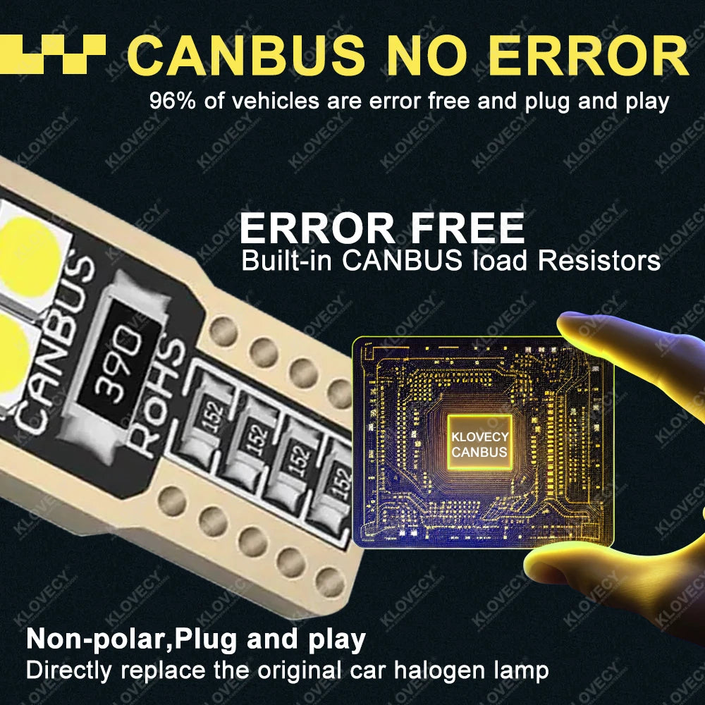 Pieces Canbus T10 W5W Bulbs Interior Dome Door Maps