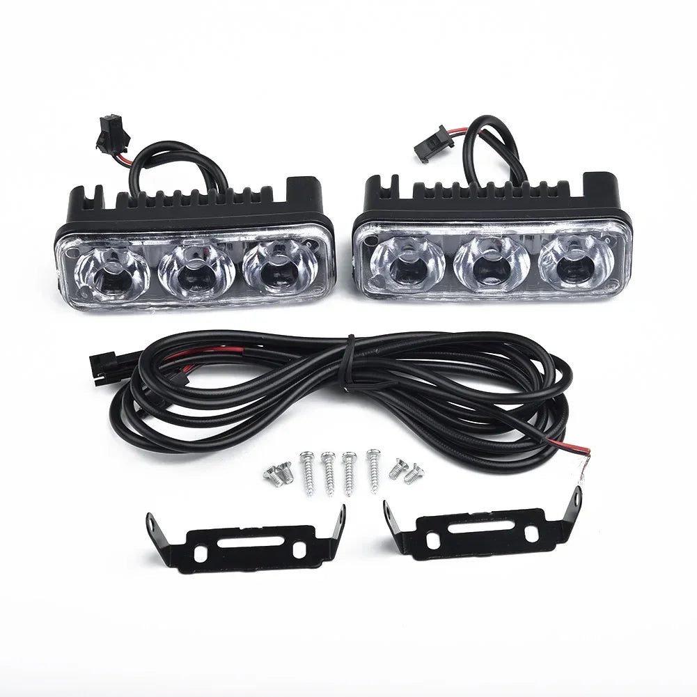 2PCS 3LED Super White Power Drl Work Fog 8.7