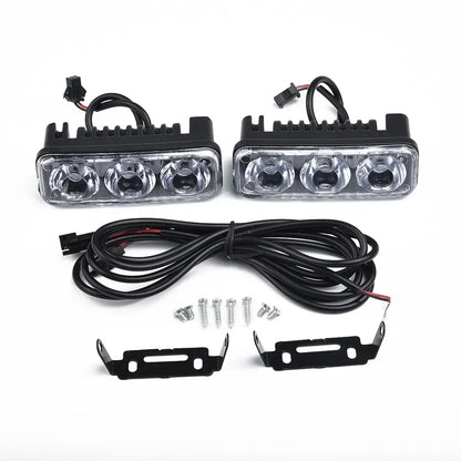 2PCS 3LED Super White Power Drl Work Fog 8.7