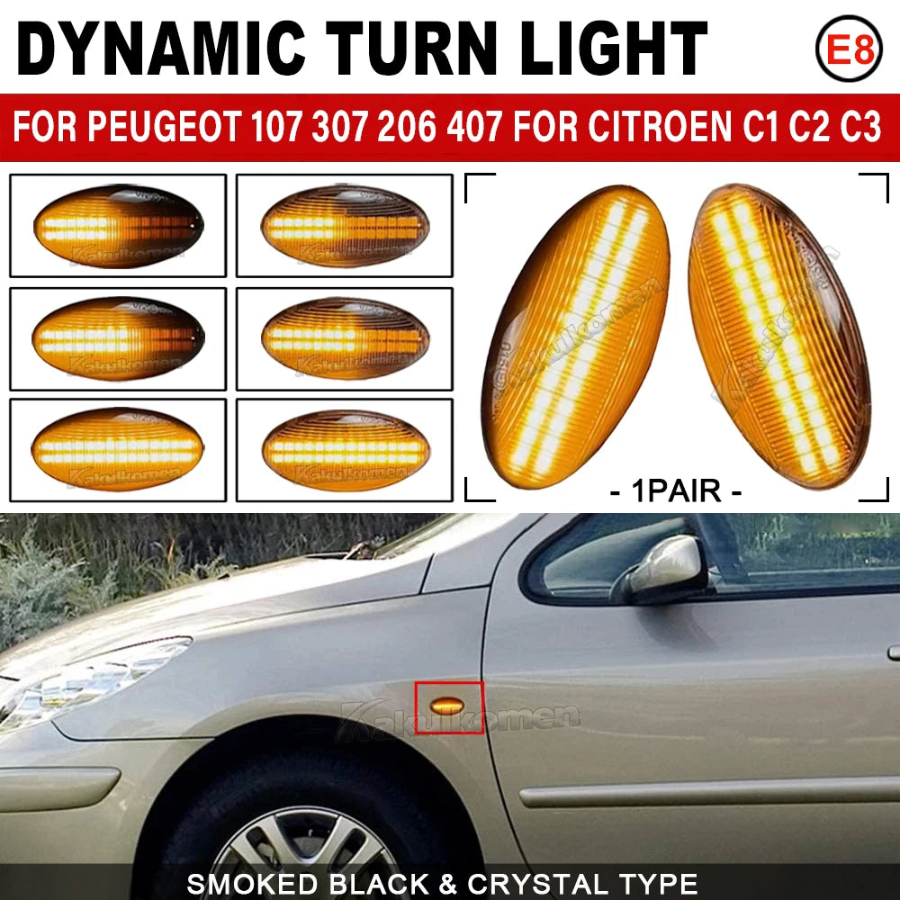 For Peugeot 107 108 301 4007 Side Marker 607 Citroen c-crosser