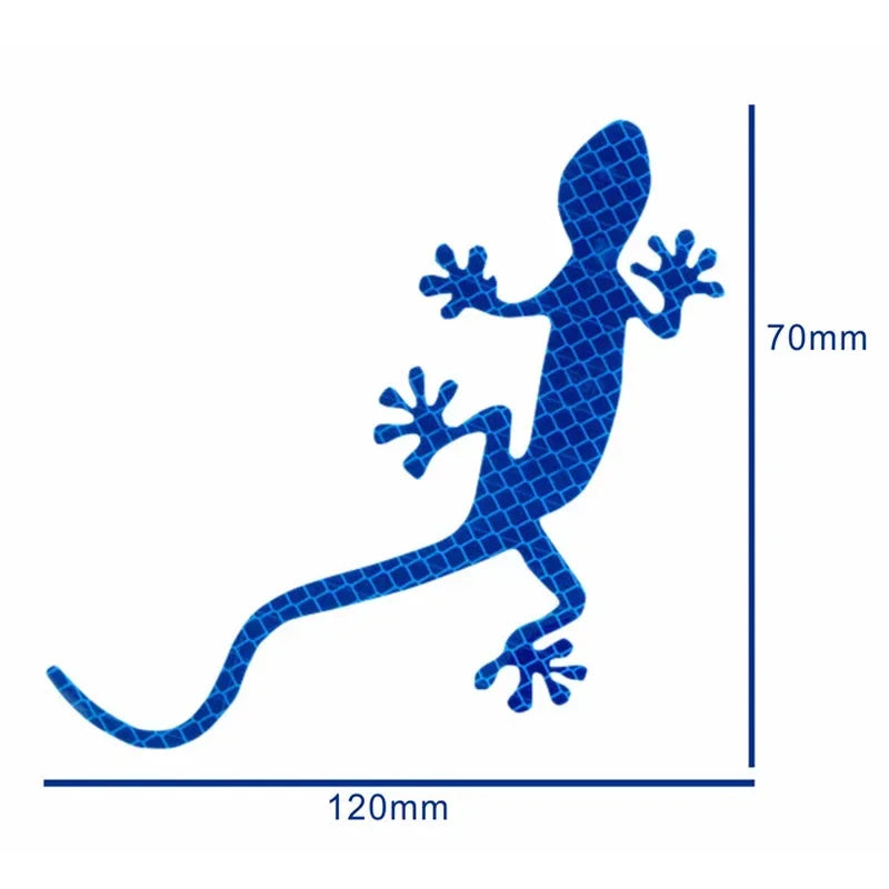 Creativity Reflective Gecko Sticker Self Adhesive Decor Decal