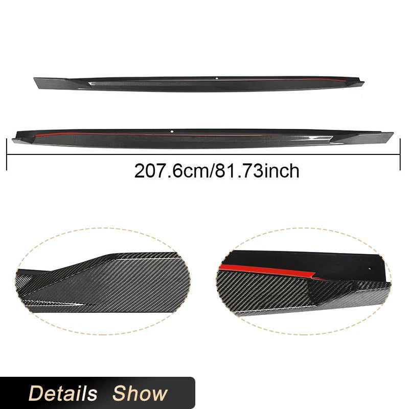 For BMW X5 G05 M-Sport 4-Door Side Skirts Extensions Carbon