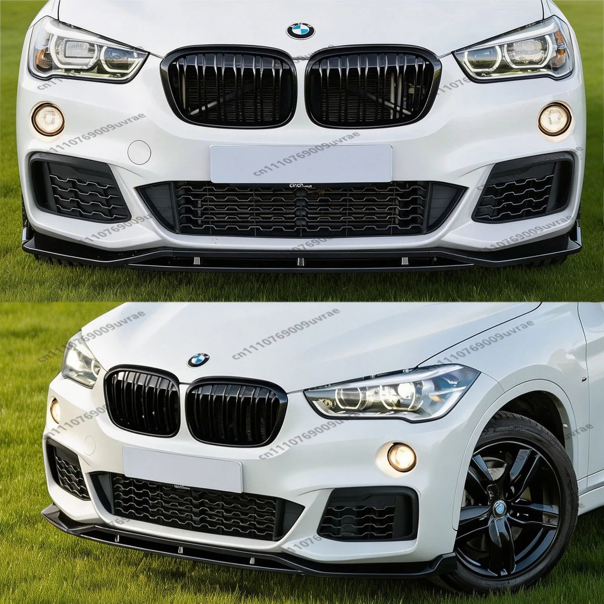 For BMW X1 F48 M Sport 2015-2018 pre-lci 4PCS Gloss Black ABS