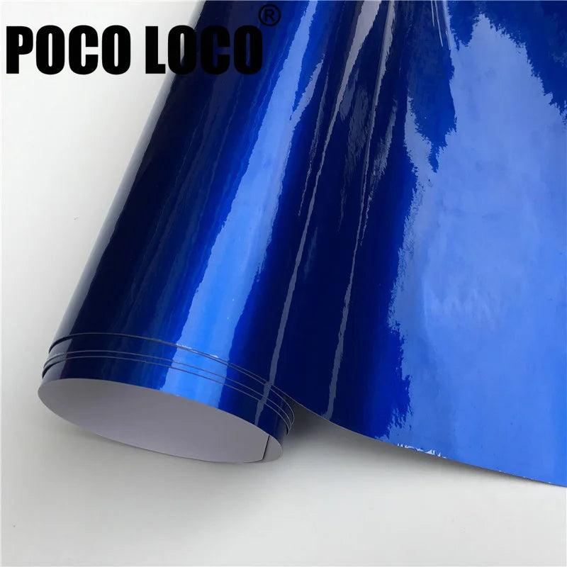For Motorcycle Bicycle Decal Candy Blue Glossy Metallic Vinyl