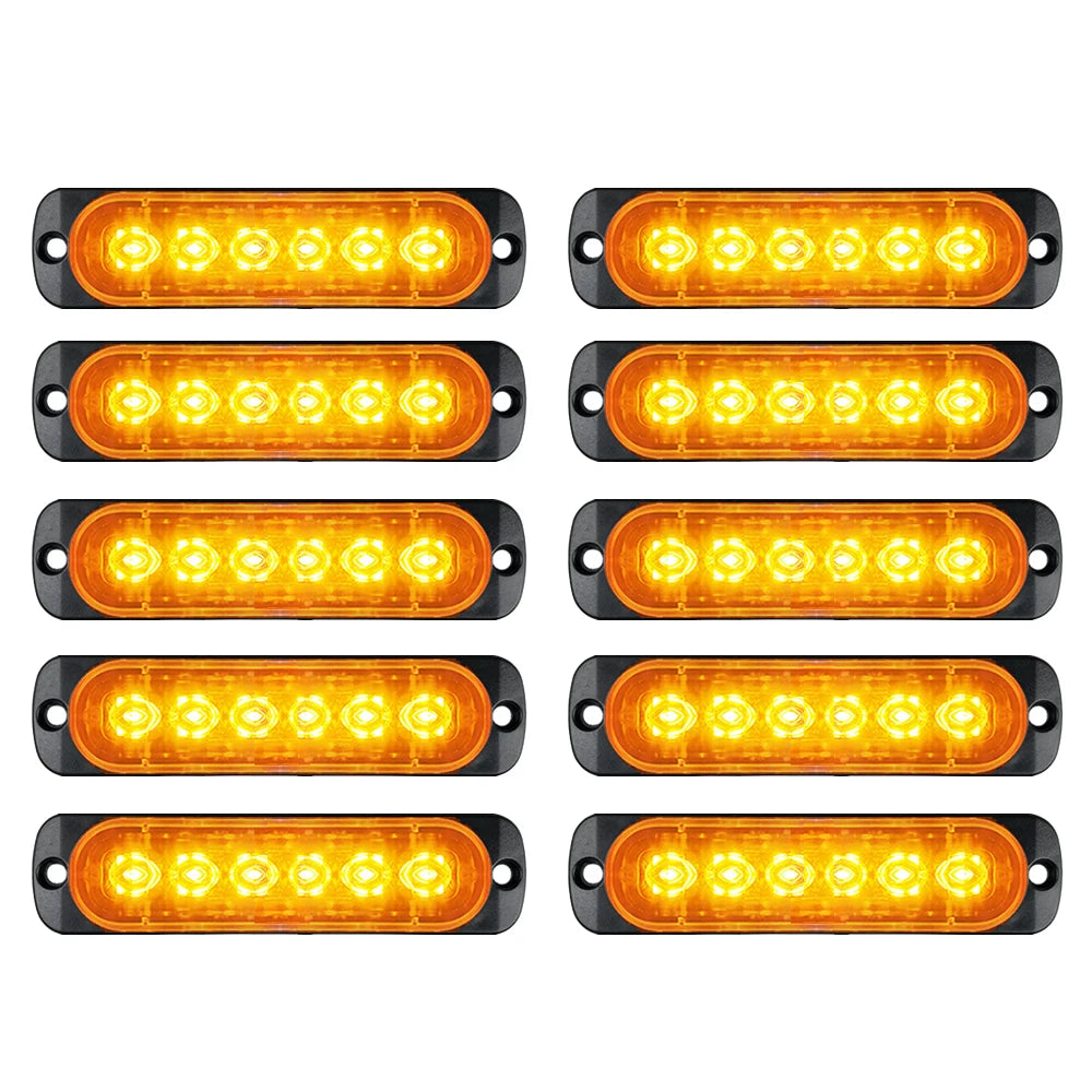 10PCS Emergency Strobe Warning Flashing Caution Construction