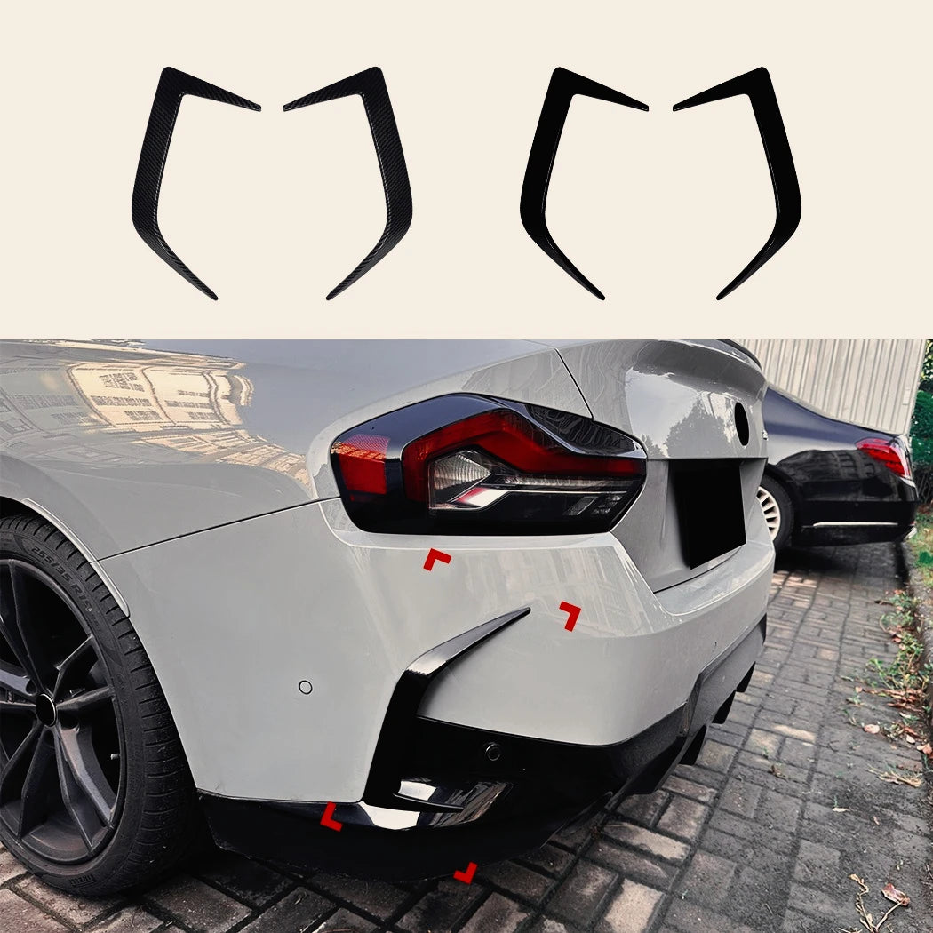 For BMW 2 Series G42 M 2PCS Rear Bumper Diffuser Wind Knife