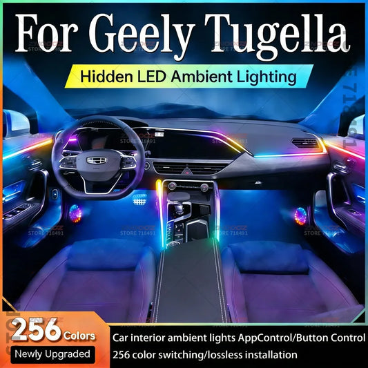For Geely Tugella 22IN1 RGB Interior Acrylic Ambient Hidden