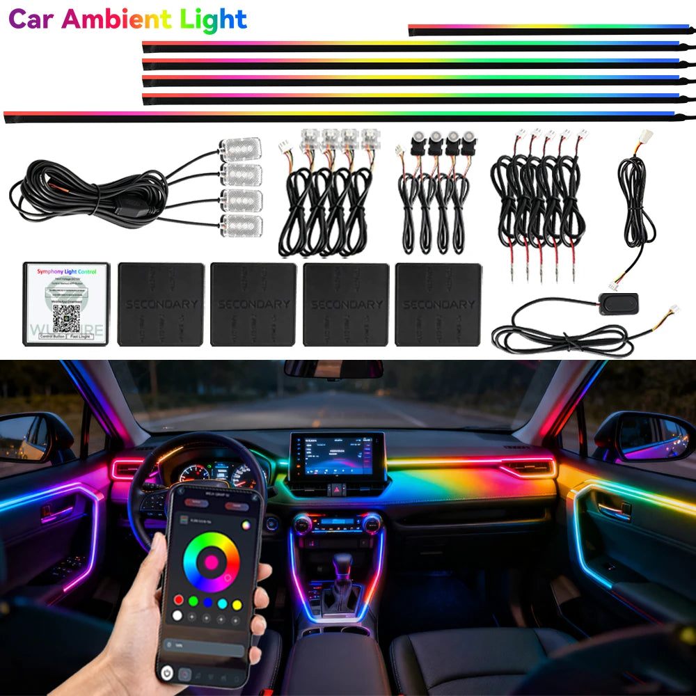 Symphony Ambient RGB APP Control Interior Hidden Acrylic Strip