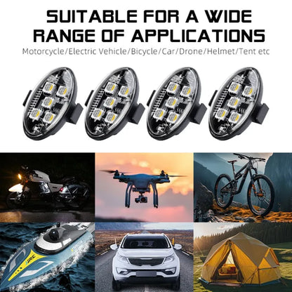 RGB Strobe Motorcycle Flash Rechargeable Wireless Aircraft