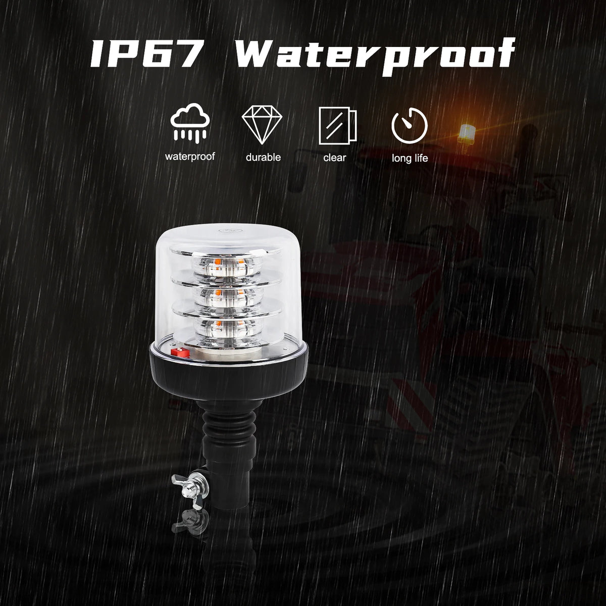 For Trialer Agricultural Beacon Emergency Strobe Truck Roof