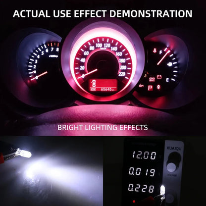 20PCS T5 Bulb W3W w1.2w Interior Dashboard Warning Indicator