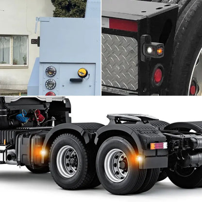 For Scania Trailer red+amber+white Smoke Stalk Outline 3-sides