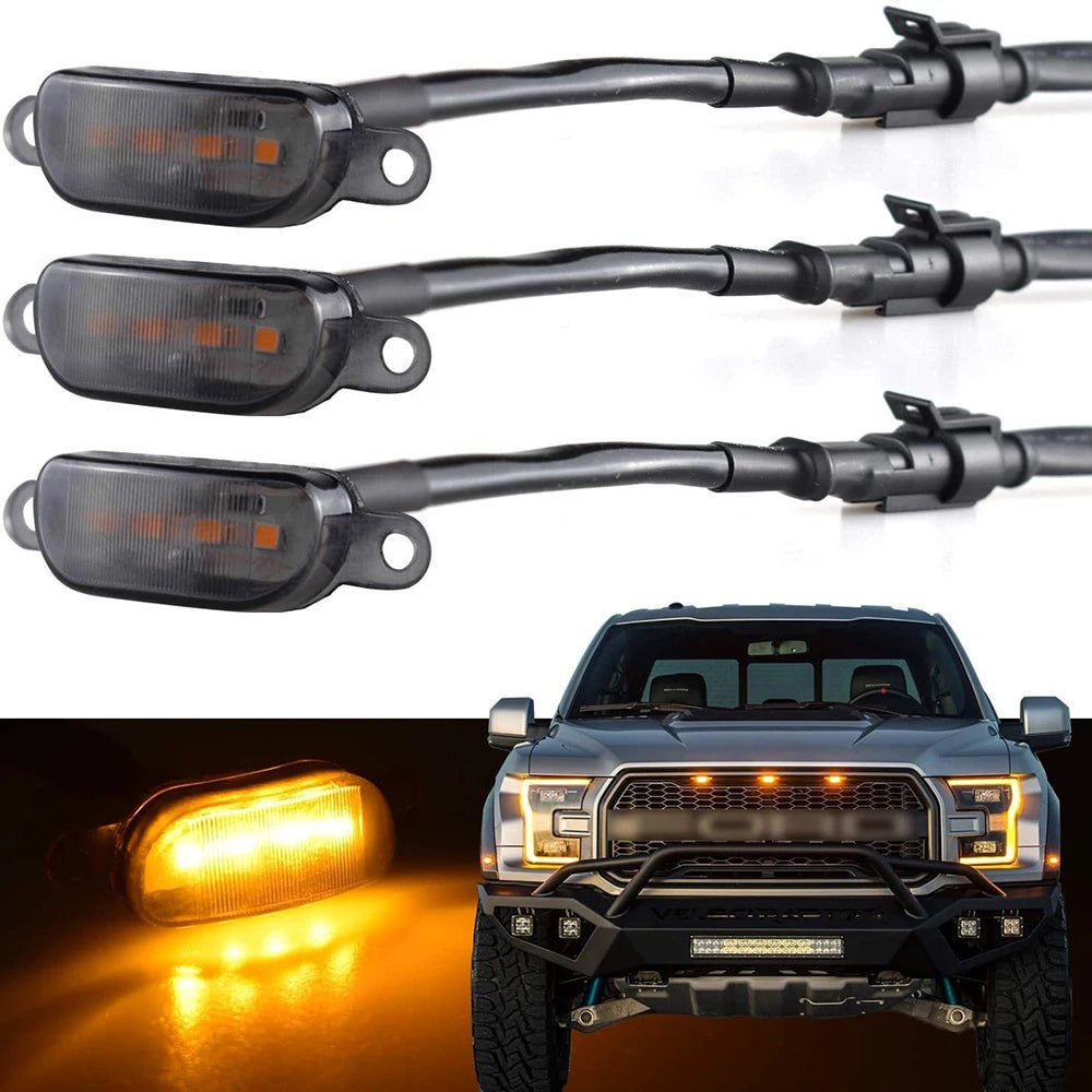4PCS Set Off Road Grille Small Yellow Raptor Pickup