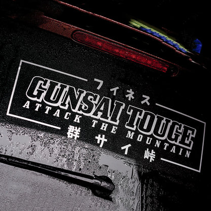 Gunsai Touge Rear Windshield Sticker Reflective Racing Decor