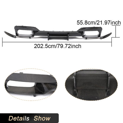 For BMW 6 Series F06 F12 Carbon Fiber Rear Bumper Diffuser Lip